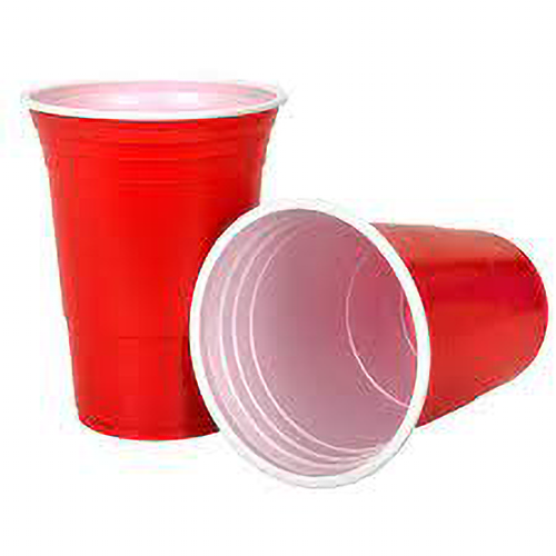 Plastic Festival Cup Red/White 50's