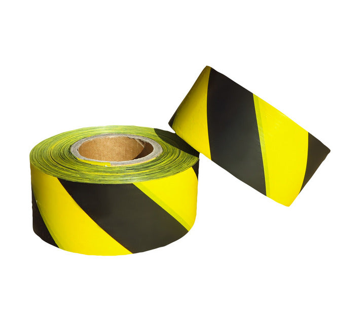Barrier Tape 75x500 Black & Yellow