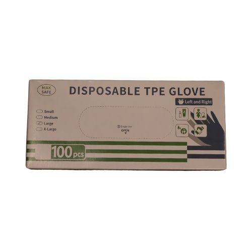 PE Gloves Disposable Food Gloves 100's L BLUE