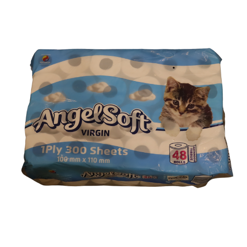 Toilet Paper 1Ply Virgin 48'S Angel Blue