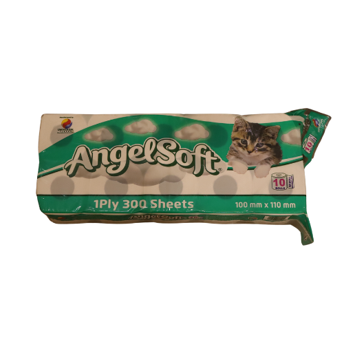 Toilet Paper 1Ply Recycled 10'S Angel Green