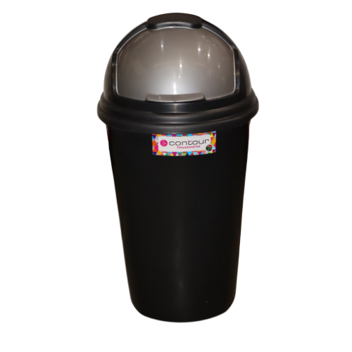Dustbin 25lt Black Round Lift