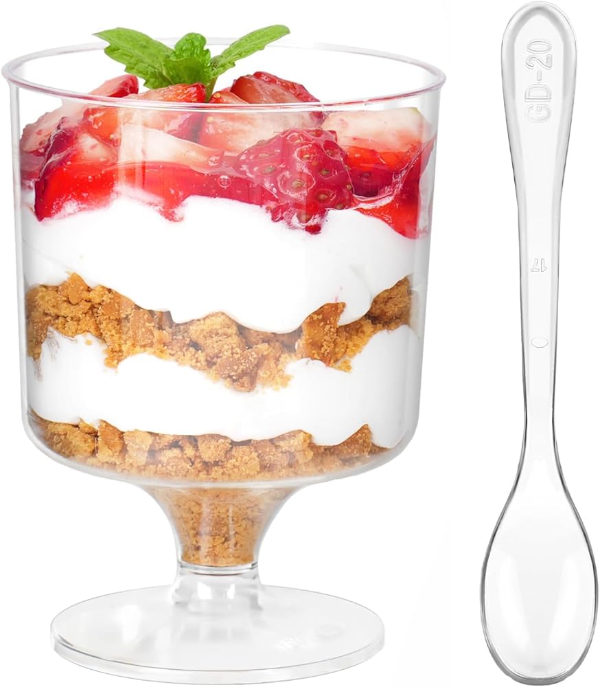 Dessert Cup Fluted + Spoons 10's