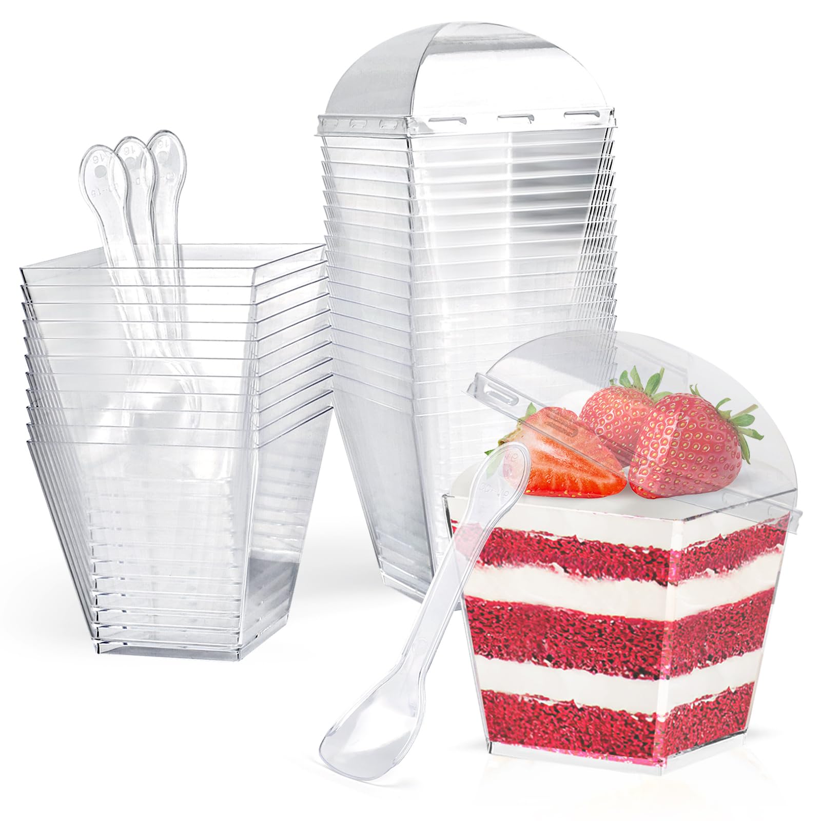 Dessert Cup Fluted + Spoons 10's