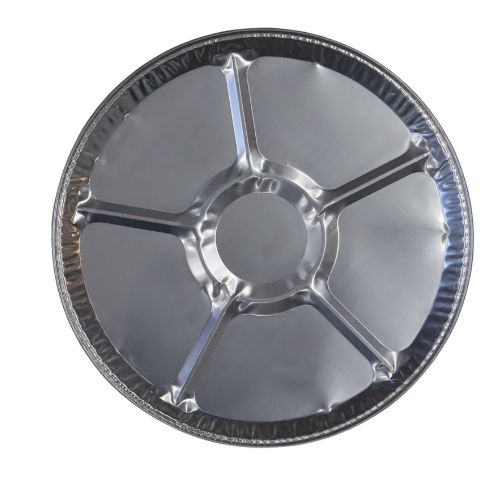 Foil Tray large Round Division Silver