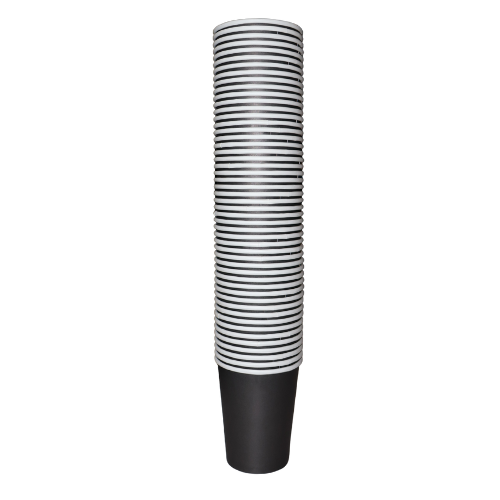 Single Wall Cup Black 250ml 50's