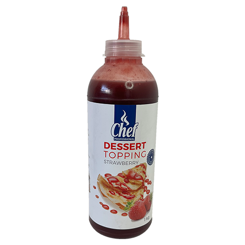 Dessert Topping Strawberry Chef 1lt