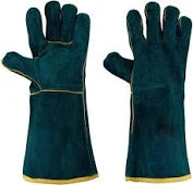 Green Welding Gloves Cuff
