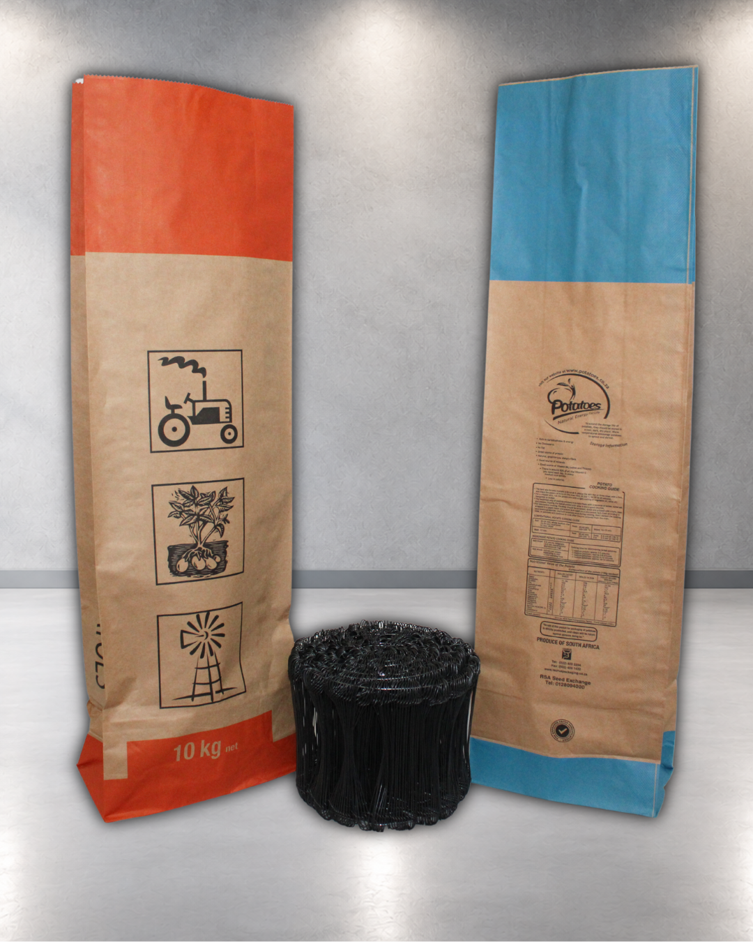 Potato Bags 10kg + Wire Ties 100’s