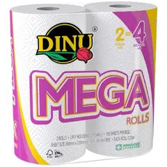 Kitchen Towels Dinu White 2Ply 4's
