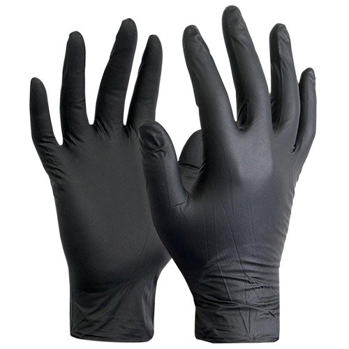 Latex Exam Gloves Nitrile Black 100’s S, M, L, XL