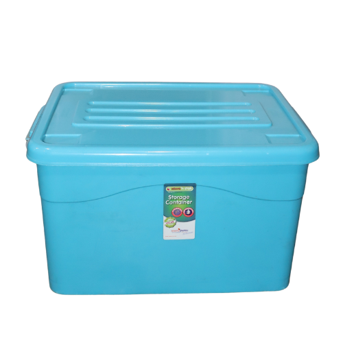 30lt Storage Box Lock Lid & Wheels Platinu