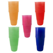 Plastic 200ml Cup Assorted 25's