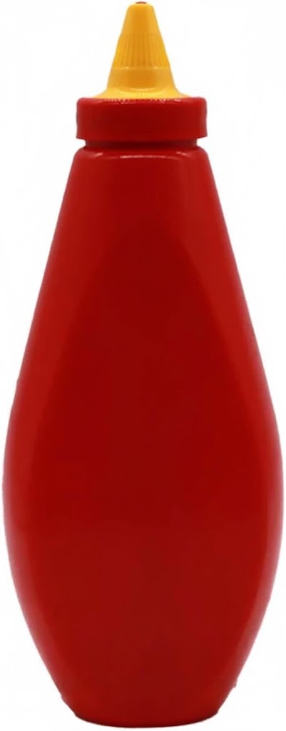 Sauce Bottle 500ml Clear Witch Cap Oval
