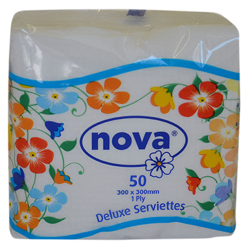 Serviettes 50's 1PLY Nova