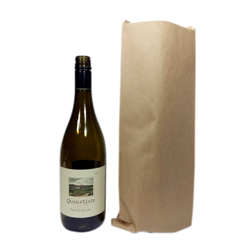 Brown Paper Single Bottle Bag