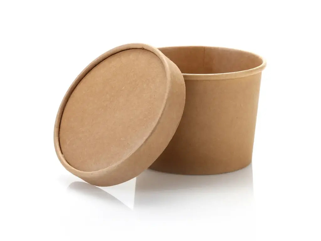 Ice Cream Tub Kraft 350ml + Lid 50's