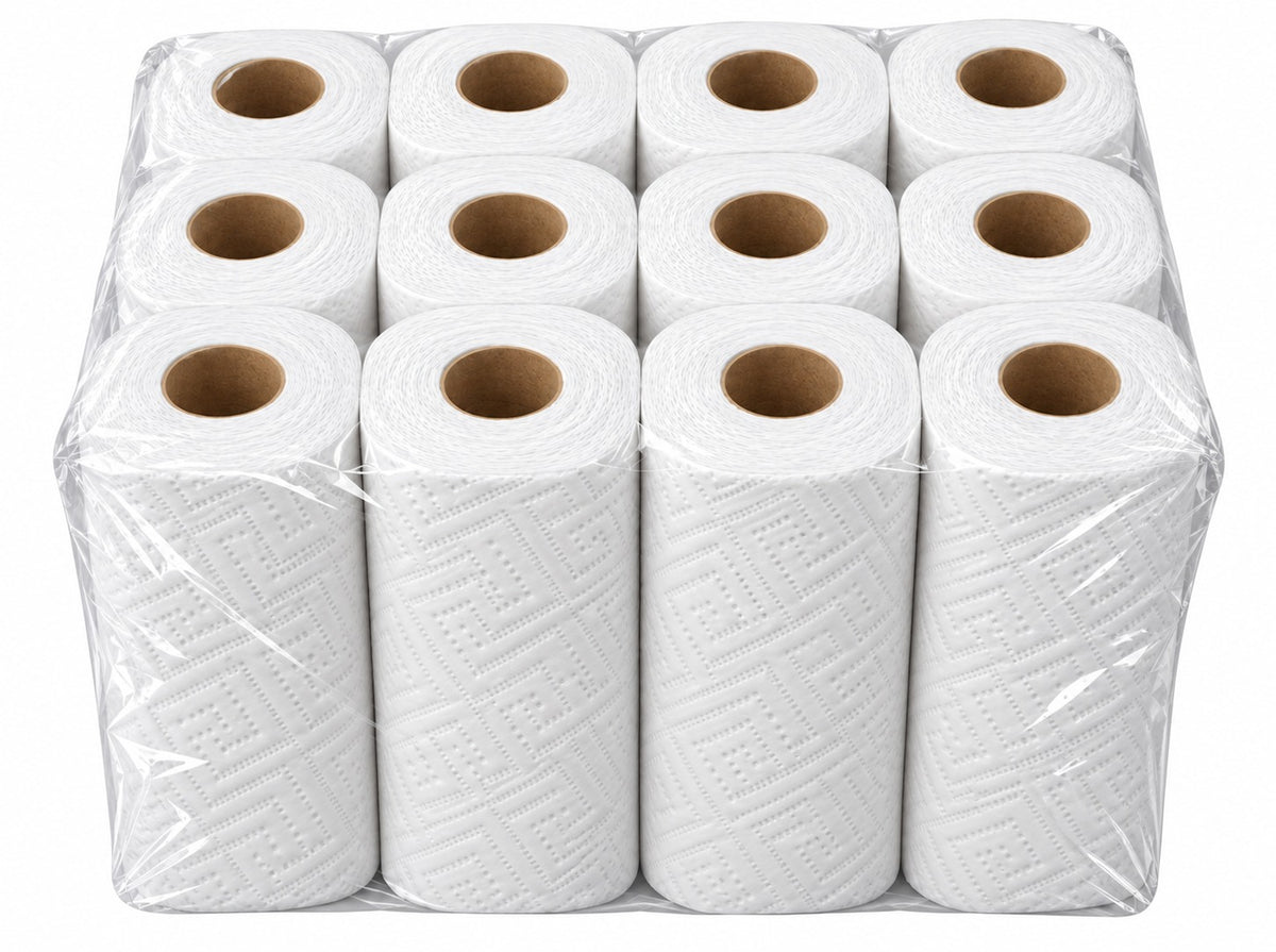 Kitchen Towels Sparkle Clear Pack 12'S