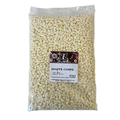 White Choc Chips 1kg Michelle's