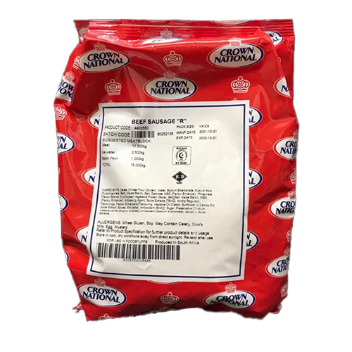 Crown spice Beef Sausage R 1kg