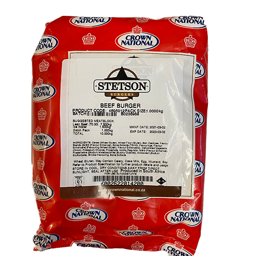Crown spice Stetson Beef Burger 1kg