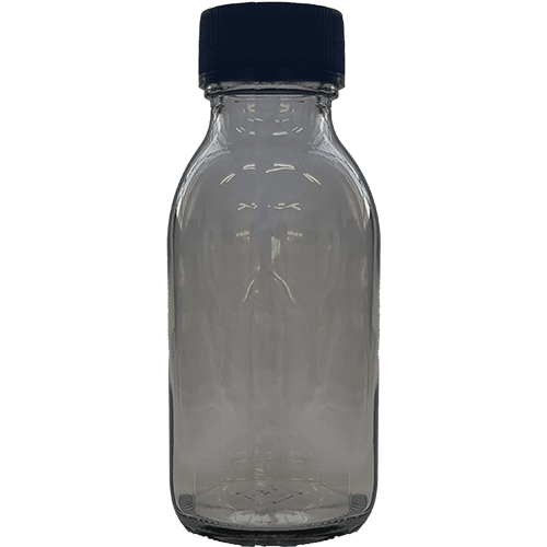 100ml Medicine Bottle +  Cap Clear