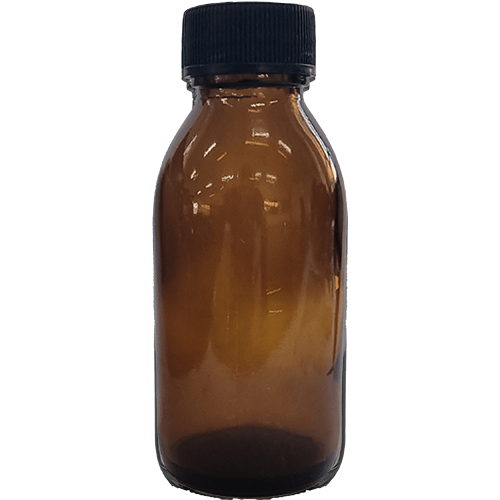 100ml Medicine Bottle +  Cap Amber