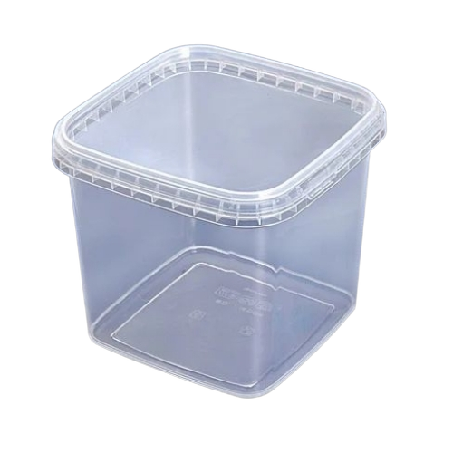 Square Tub 500g + lid (Clear)