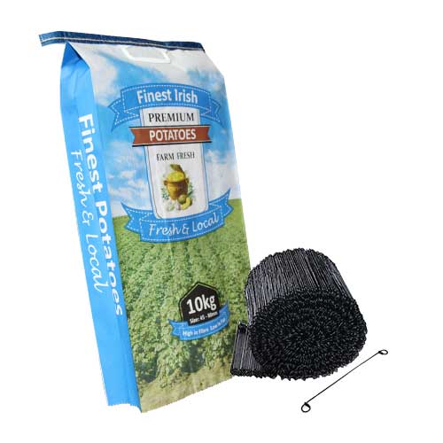 Potato Bags 10kg + Wire Ties 100’s
